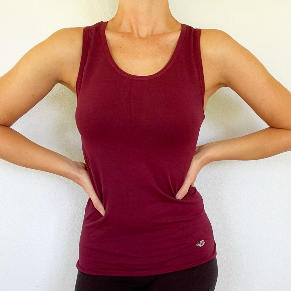 New Balance maroon racerback workout tank size small